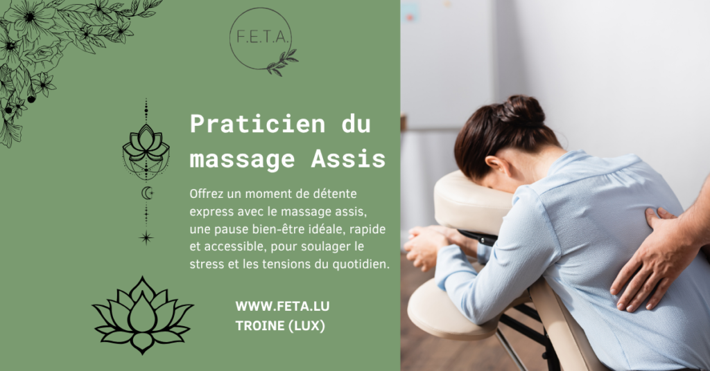 illustration du massage assis