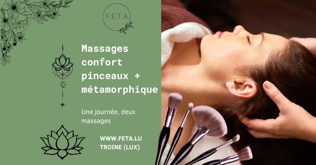 photo d'un massage confort pinceaux et métamorphique