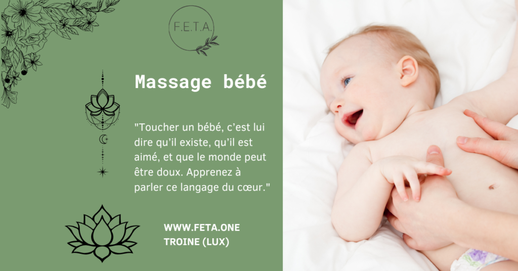 illustration du massage bébé