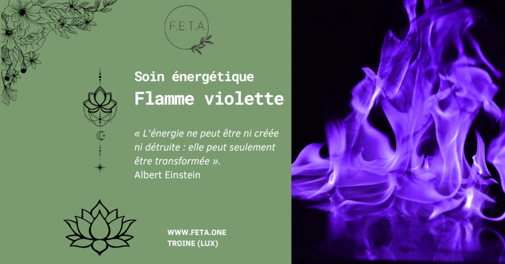 vue d'une flamme violette