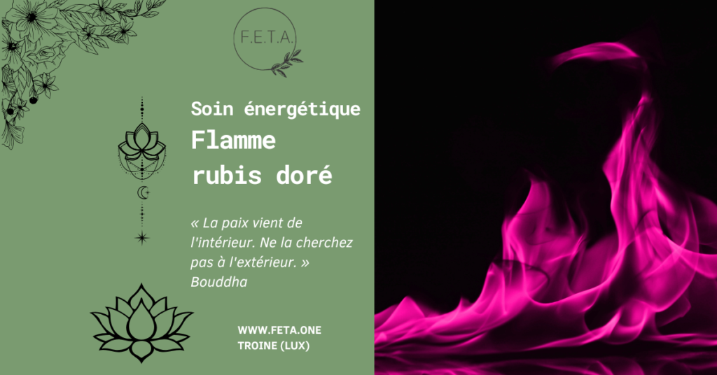 image flamme rubis doré
