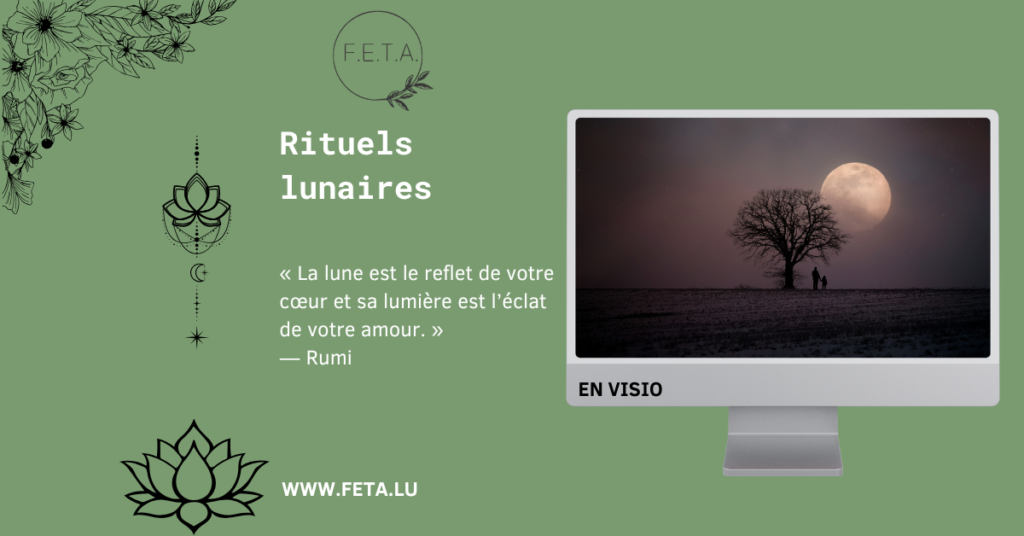 image de la lune lors d'un des rituels lunaires