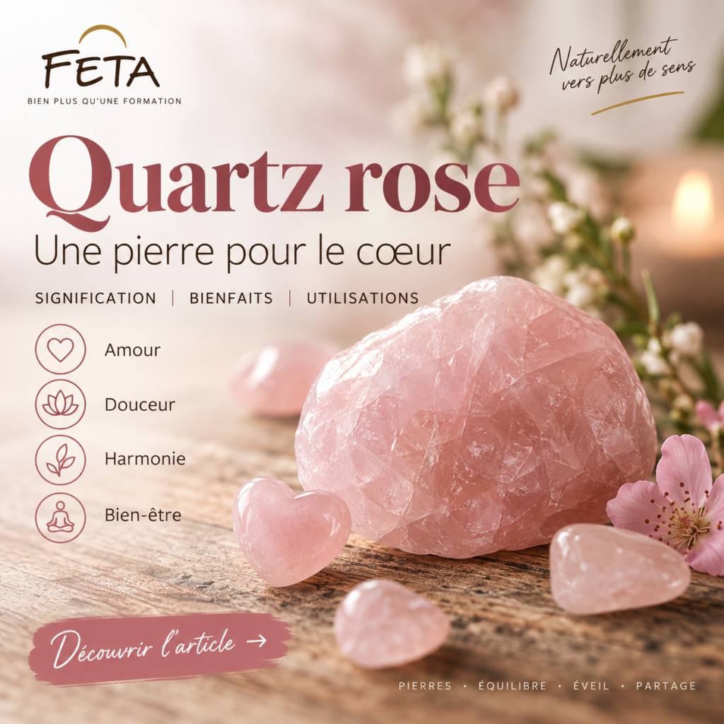 Quartz rose naturel utilisé en lithothérapie