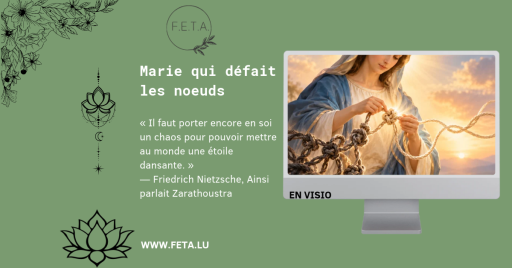 Illustration de Marie qui défait les noeuds
